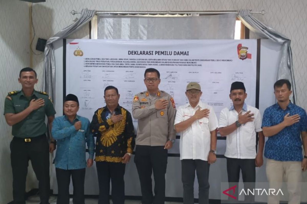 Polres Mukomuko deklarasikan Pemilu Damai 2024