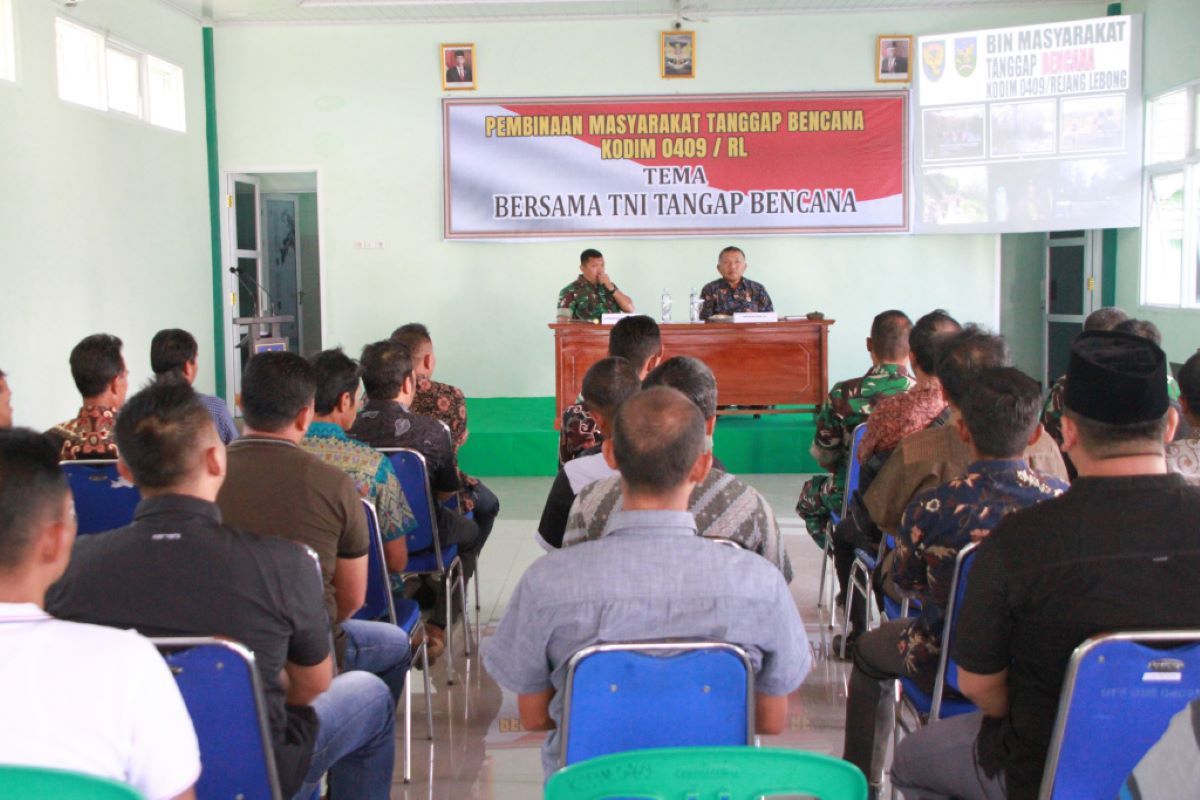 Kodim Rejang Lebong lakukan pembinaan masyarakat tanggap bencana