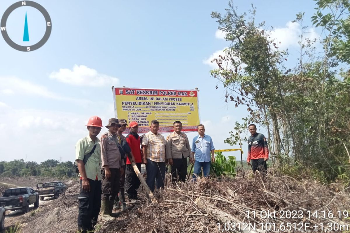 Polisi tangkap pembakar lahan di Sungai Mandau Siak-Riau