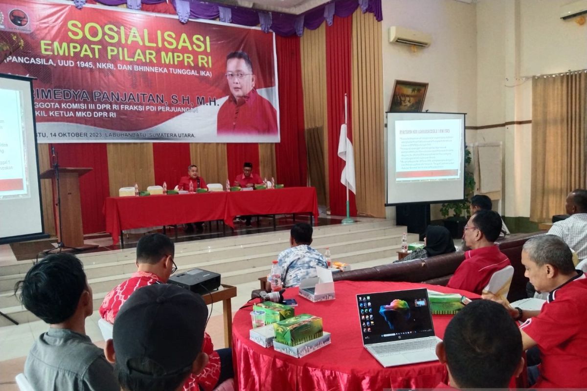 Sosialisasi empat pilar di Labuhanbatu, Trimedya Panjaitan harap nasionalisme terus bertumbuh