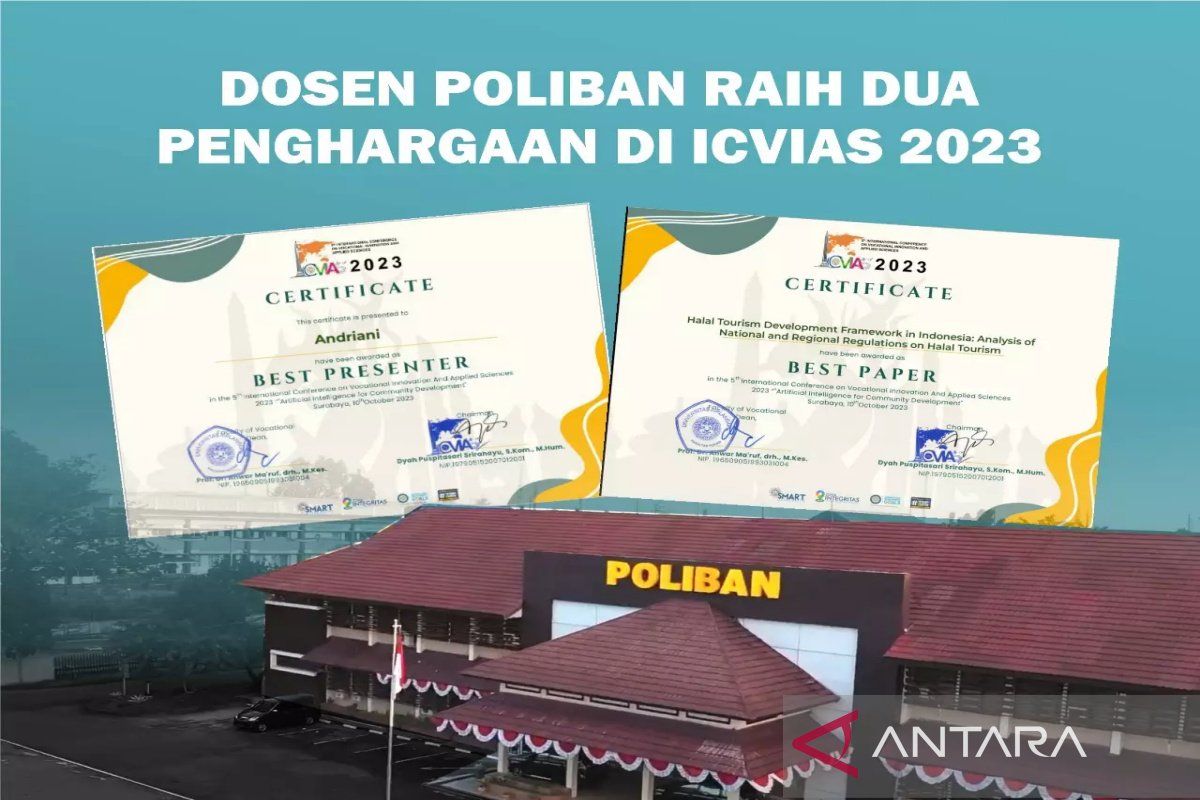Tim peneliti Poliban raih dua penghargaan di ICVIAS 2023 Universitas Airlangga
