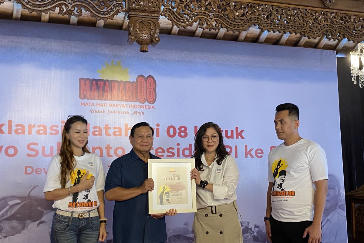 Prabowo didukung Relawan Matahari 08 pada Pemilu 20204