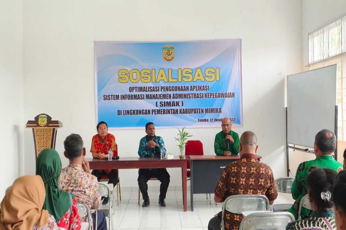 BKPSDM Mimika gelar sosialisasi optimalisasi aplikasi SIMAK