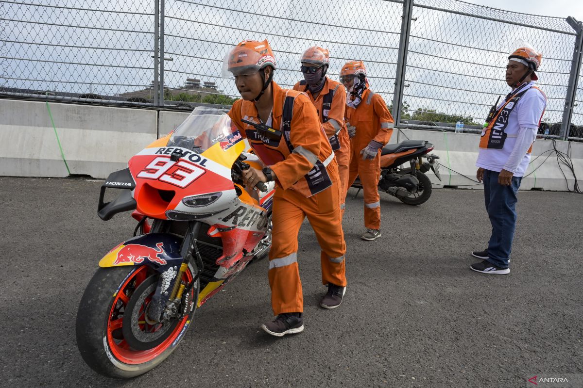 Marquez sebut performanya di MotoGP Indonesia berjalan rumit