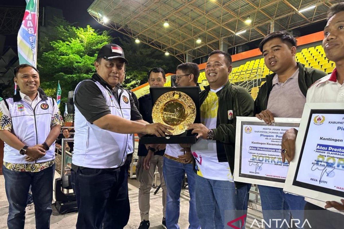 Kecamatan Tarumajaya juara umum Porkab Bekasi 2023