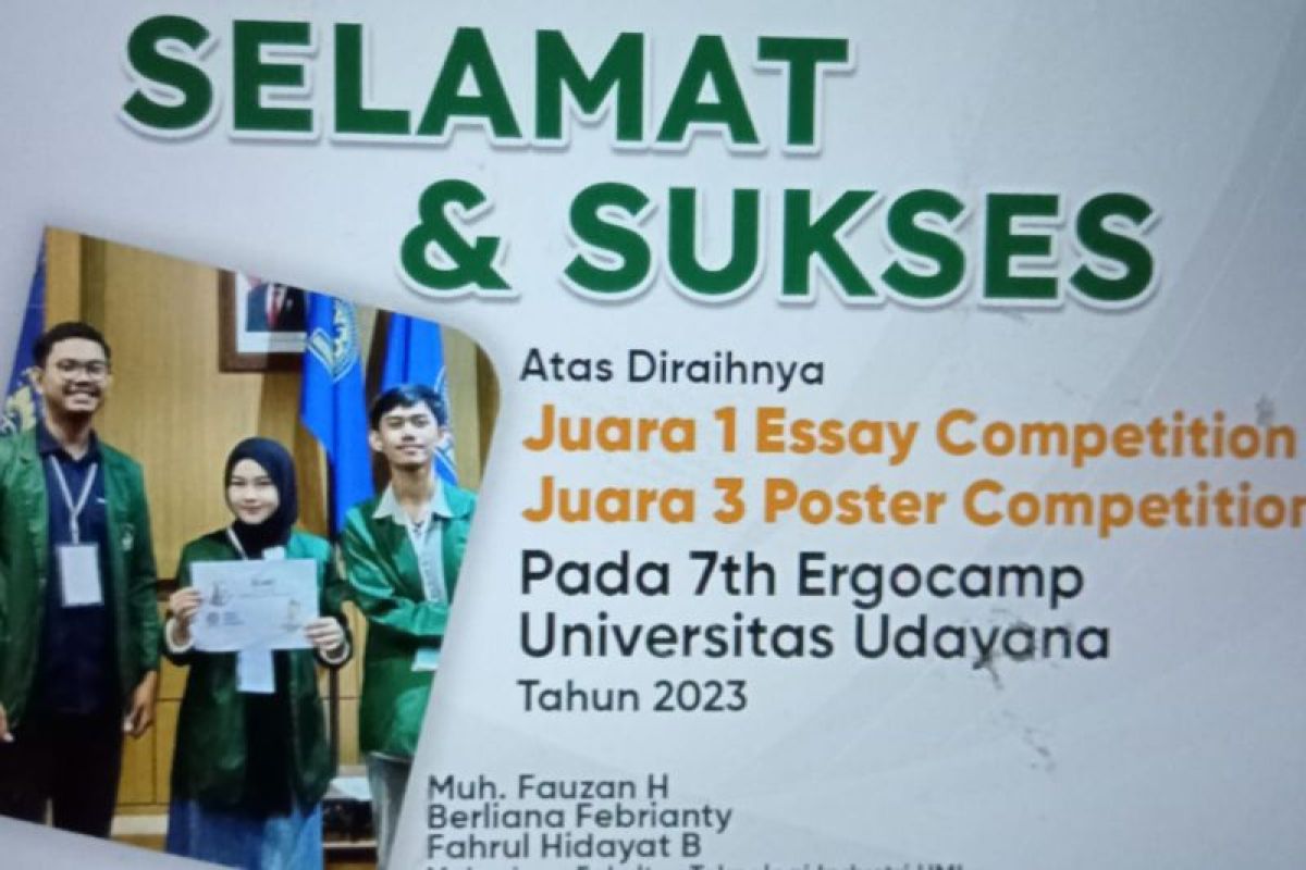 Mahasiswa FTI UMI Makassar raih dua gelar di Ergo Camp 2023