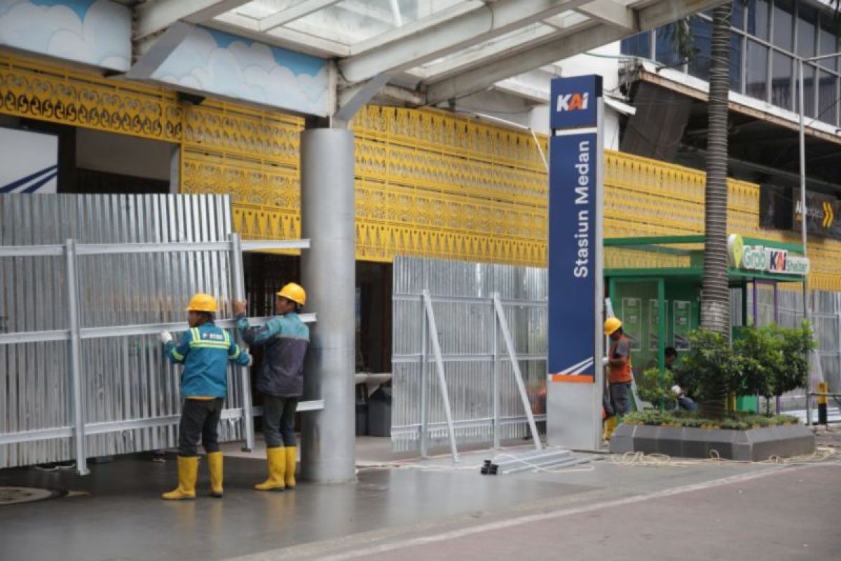 Pembangunan overpass dimulai, KAI Sumut rekayasa akses keluar masuk Stasiun Medan