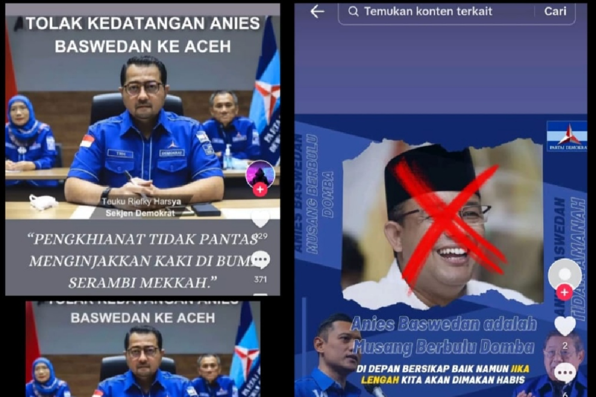 Isu Demokrat tolak kedatangan Anies Baswedan ke Aceh fitnah dan hoaks