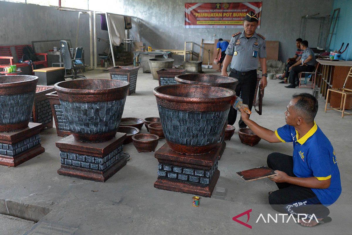 FOTO - Peningkatan ketrampilan WBP Lapas Banda Aceh