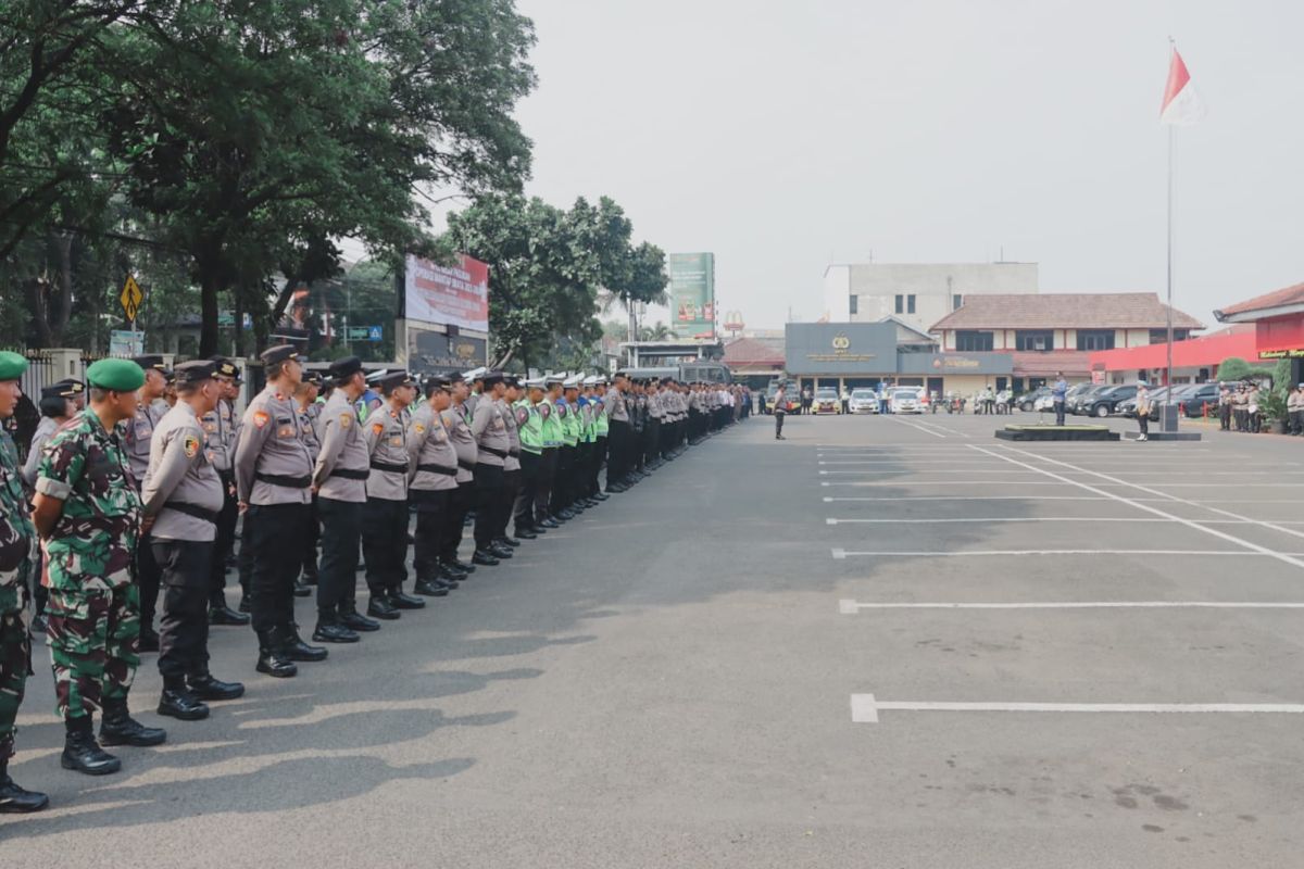 Amankan pemilu, Polrestro Tangerang libatkan 16.131 personel gabungan.