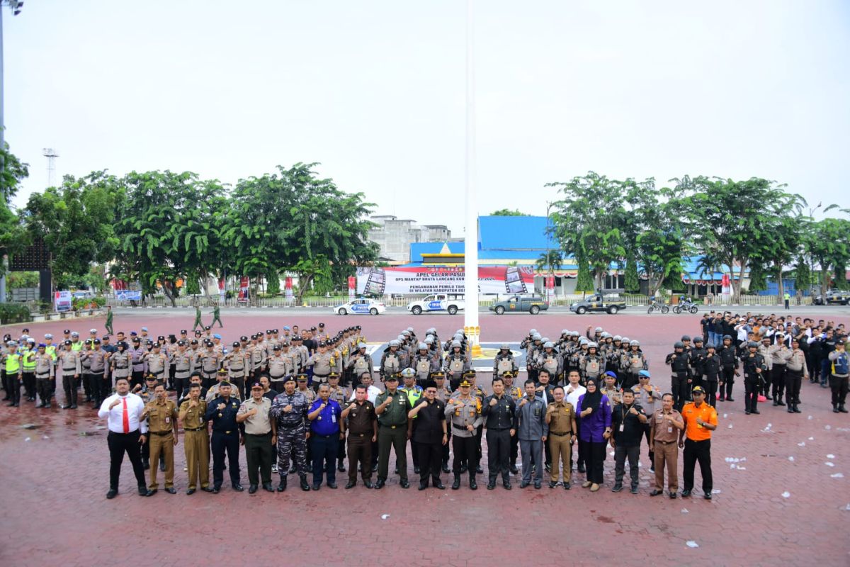 Dihadiri Bupati, Polres Bengkalis gelar apel pengamanan Pemilu 2024