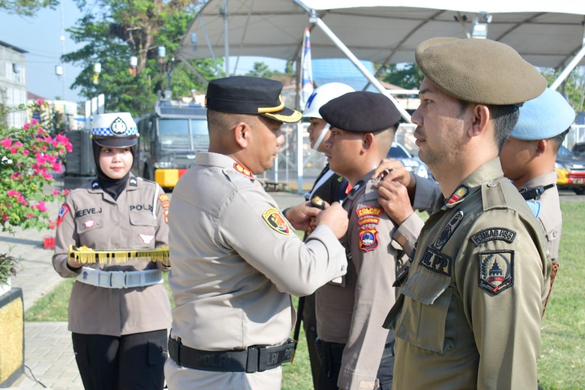 Polres HSS apel gelar pasukan Ops Mantap Brata amankan pemilu