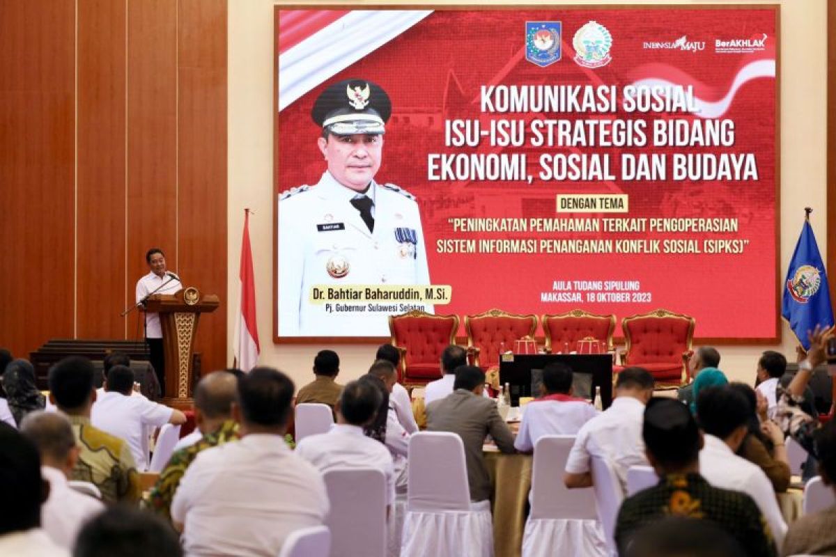 Pj Gubernur Sulsel dan Wali Kota Makassar kolaborasi cegah kerawanan pemilu