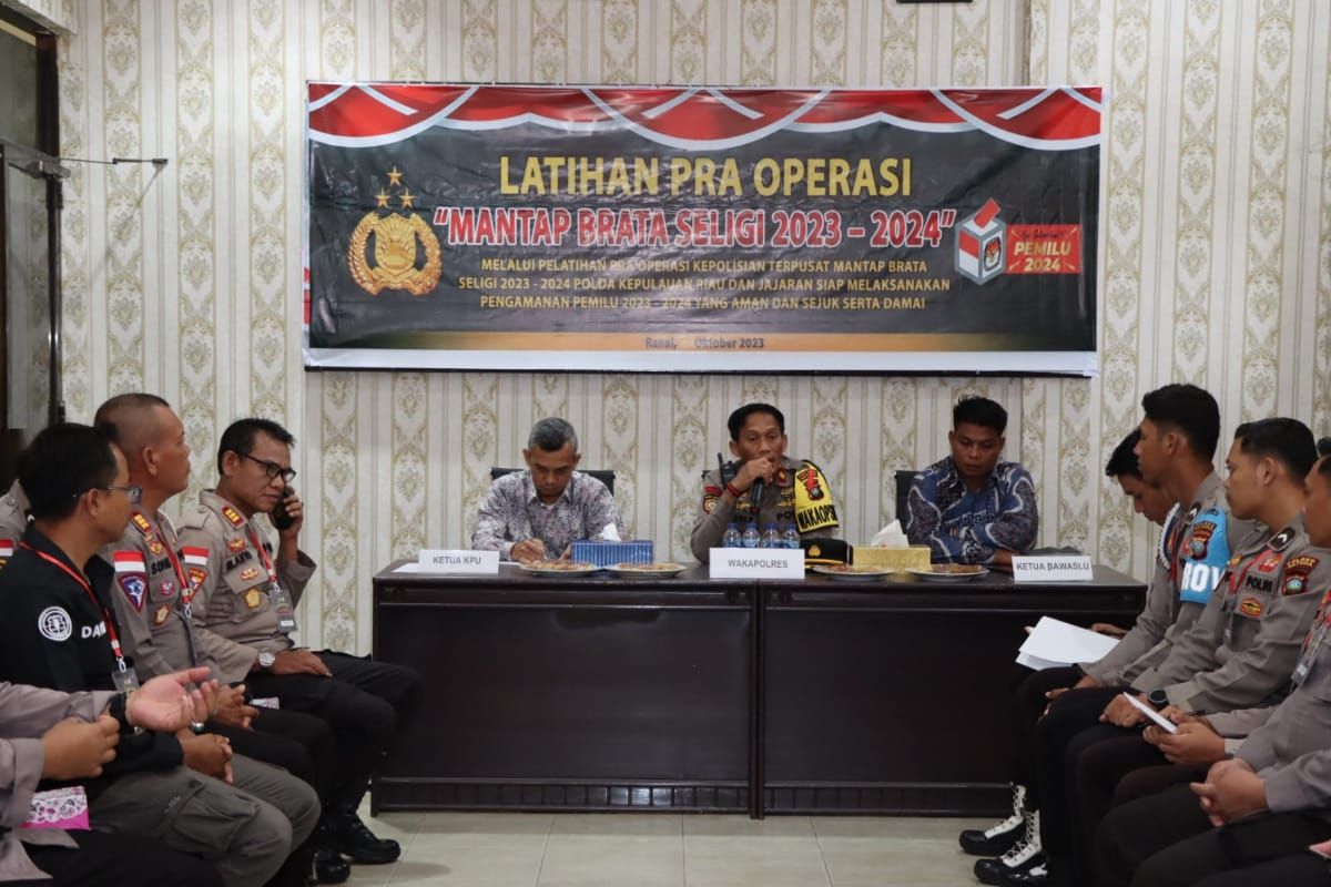 Polres Natuna gelar latihan jelang Operasi Mantap Brata Seligi