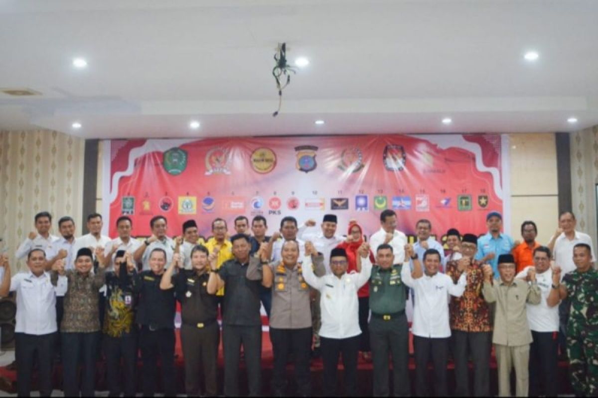 Partai politik di Padangsidimpuan deklarasikan pemilu damai