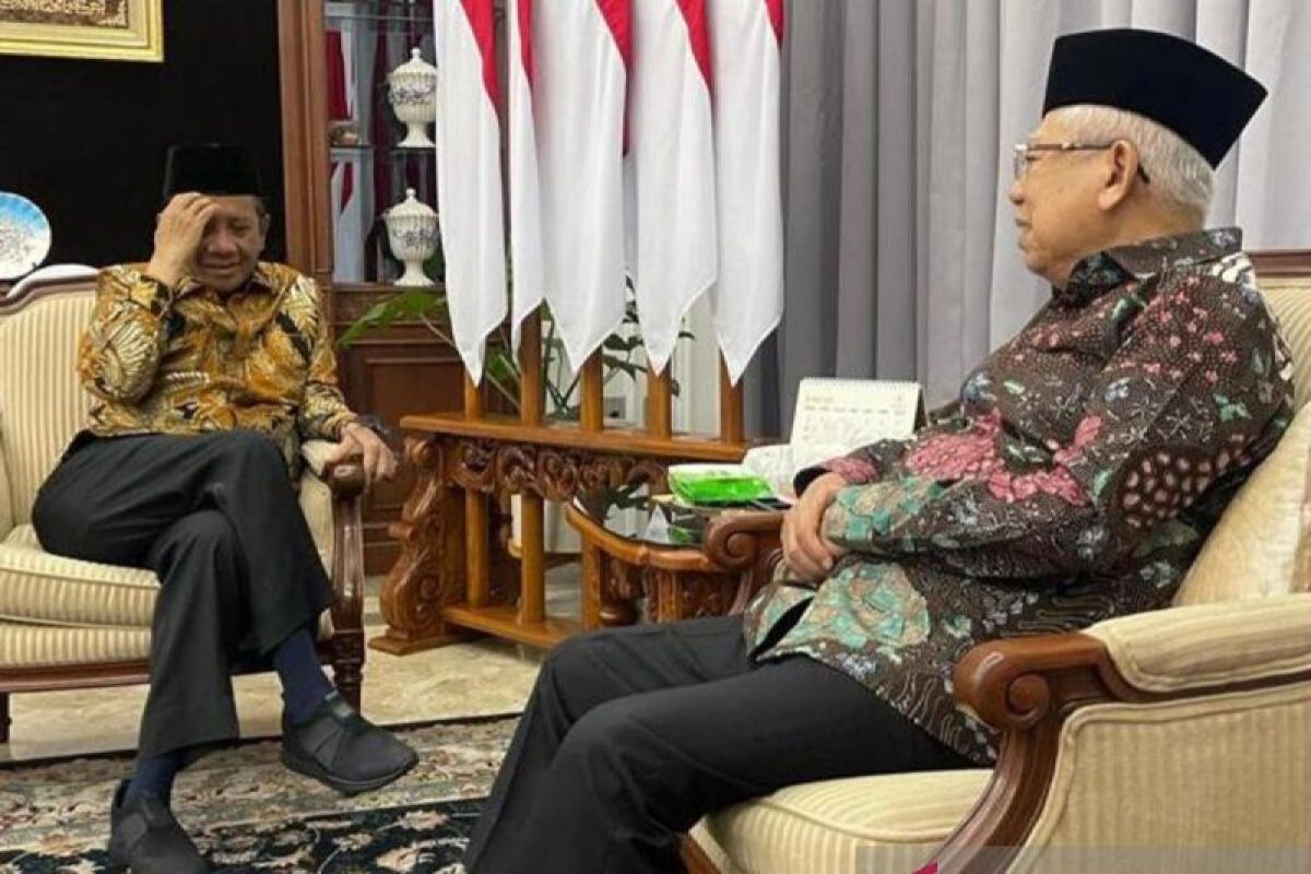 Ingin lanjutkan perjuangan, Mahfud sowan ke Wapres Ma'ruf Amin