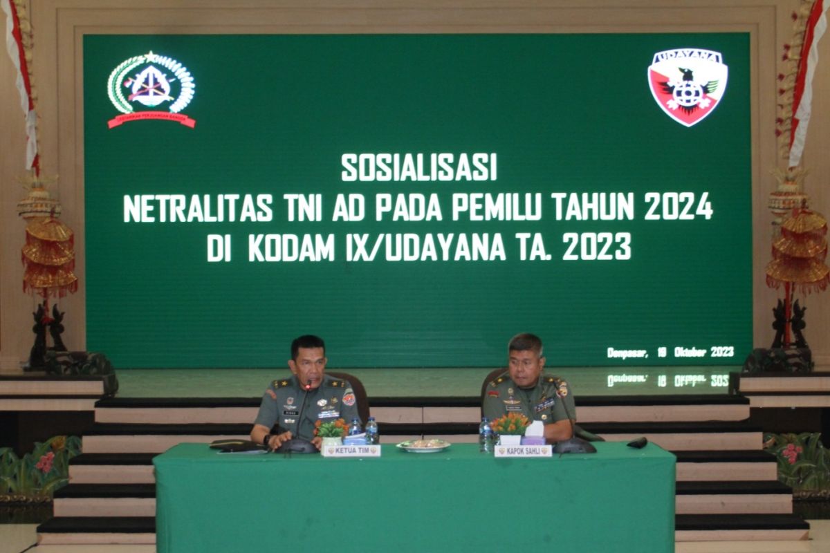 Pangdam Udayana tekankan netralitas TNI di Pemilu 2024