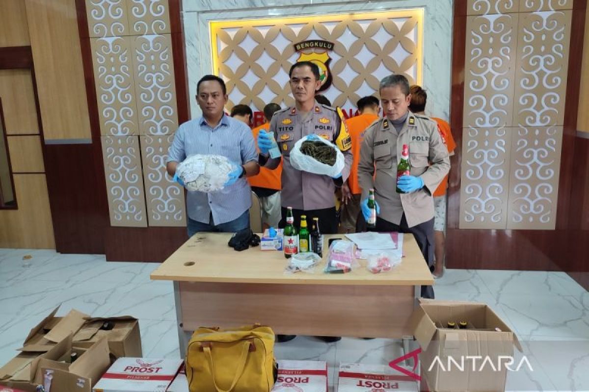 Polresta Bengkulu sita 422 botol miras pada Operasi pekat Nala 2023
