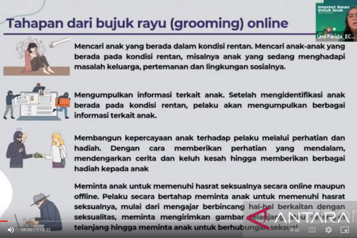 Grooming online pintu gerbang dalam eksploitasi seksual anak online
