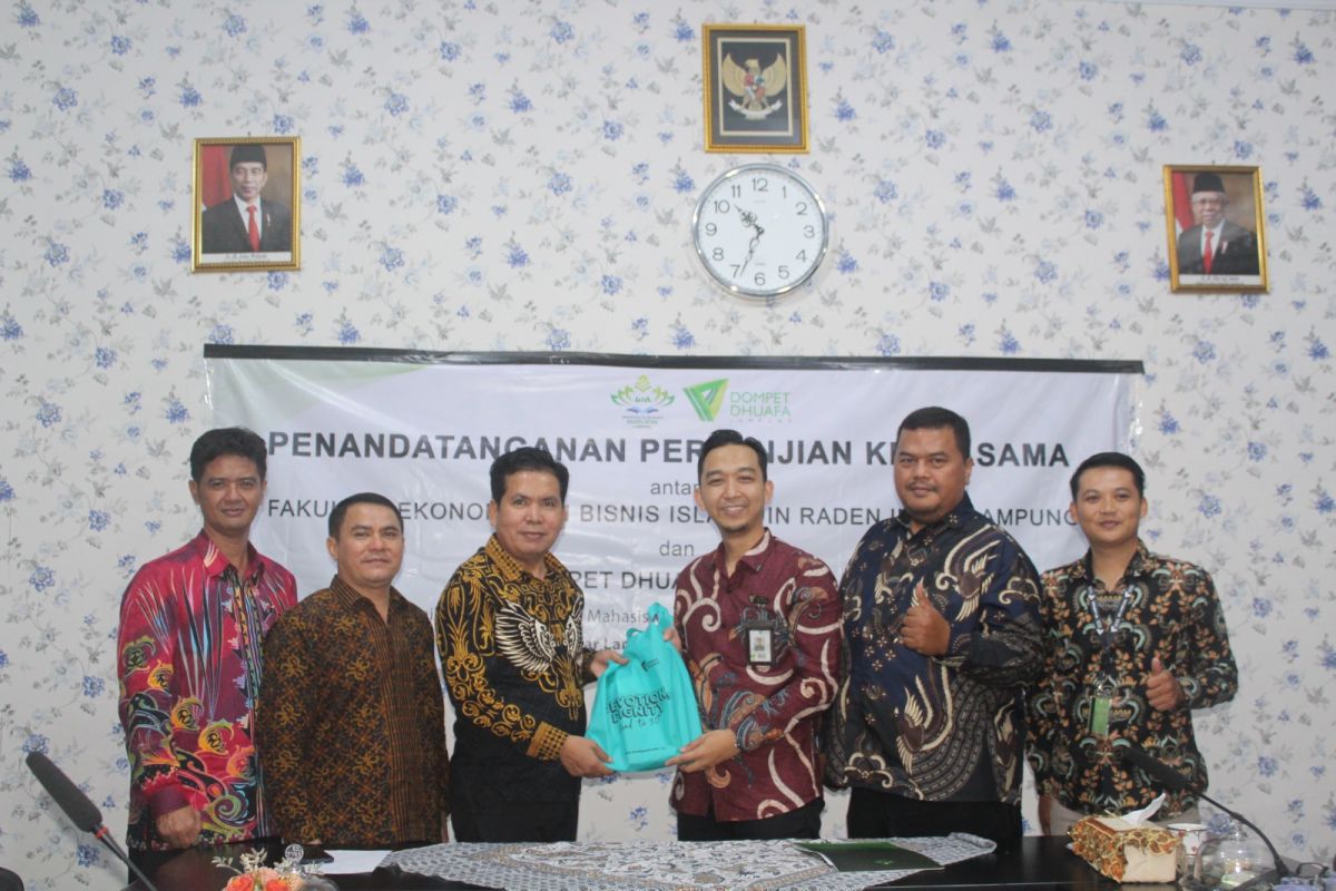 Dompet Dhuafa Lampung dan FEBI UIN Raden Intan Lampung jalin kerja sama beasiswa mahasiswa berbasis program kantin kontainer