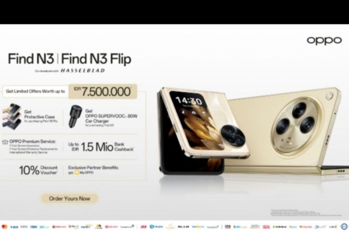 OPPO Find N3 Flip hadir di Indonesia, smartphone lipat dengan 3 kamera flagship