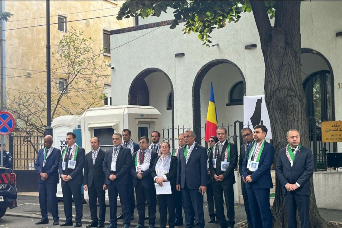 Dubes negara-negara OKI di Rumania menggelar aksi solidaritas Palestina