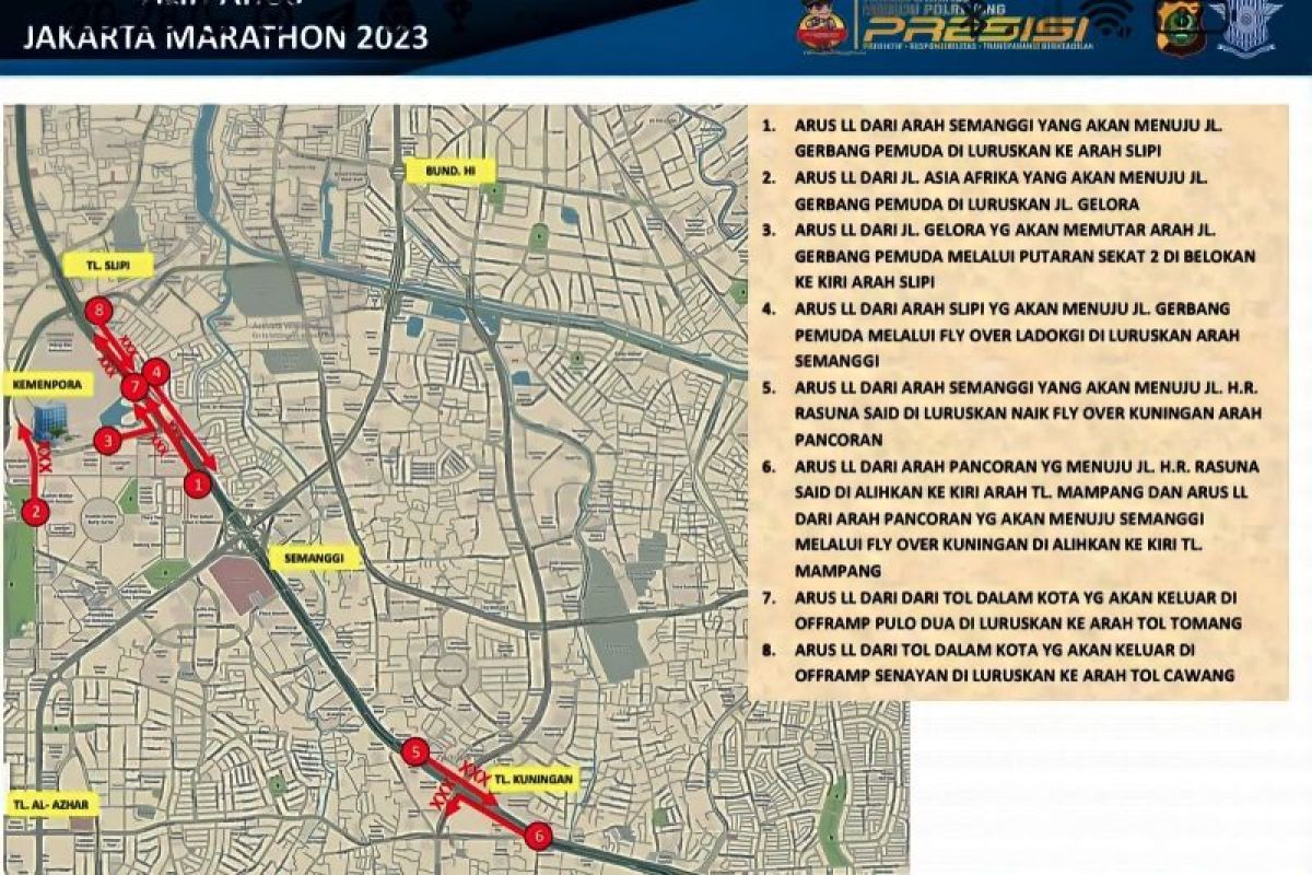 Polisi kerahkan 549 personel kawal Jakarta Marathon 2023 di GBK