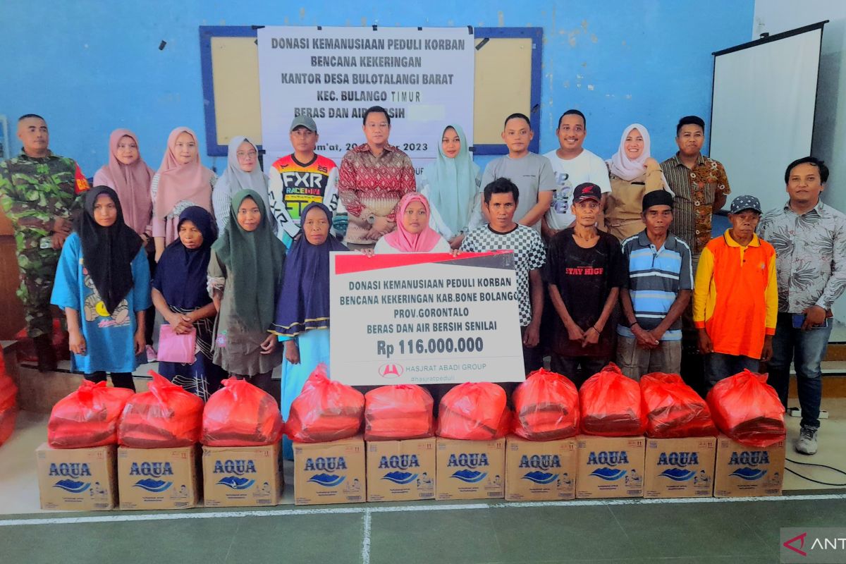 PT Hasjrat Abadi Group Gorontalo salurkan bantuan ke warga terdampak kekeringan