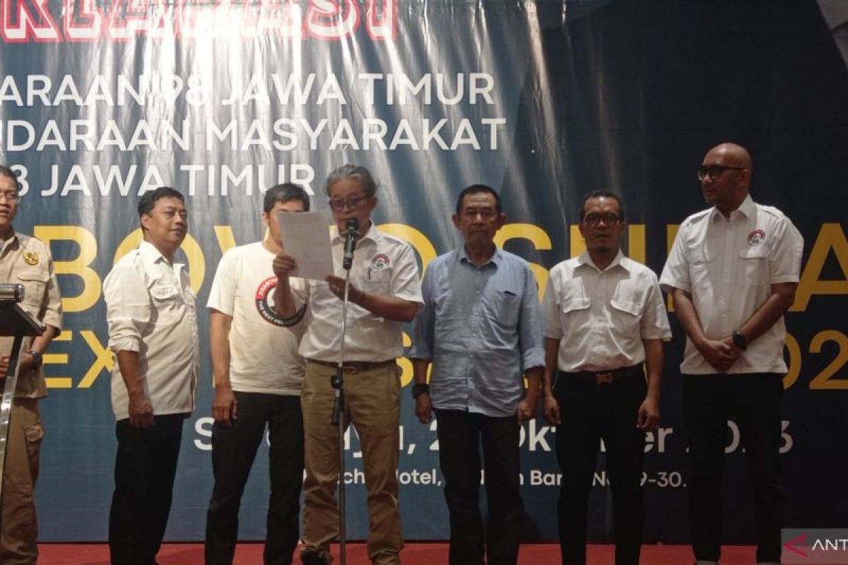 Persaudaraan 98-Masyarakat 08 bertekad menangkan Prabowo-Gibran di Jatim