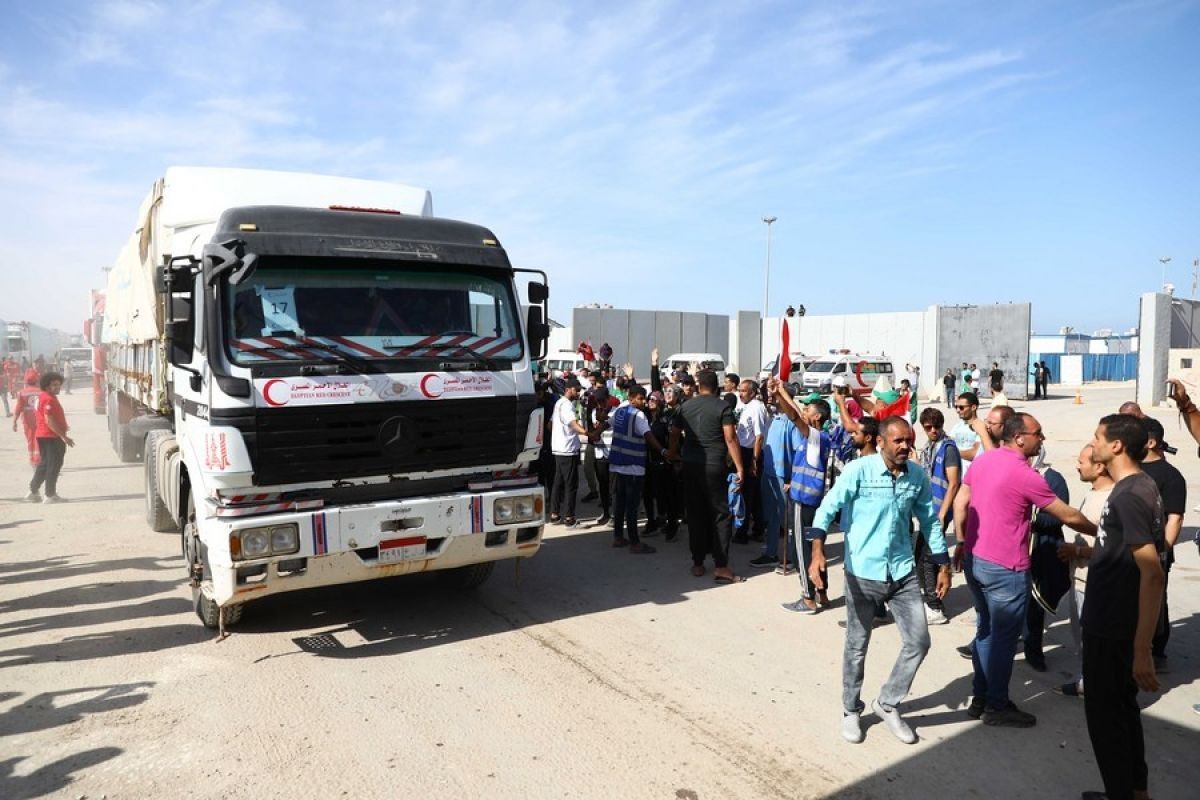 Konvoi bantuan kemanusiaan ke-4 masuki Jalur Gaza