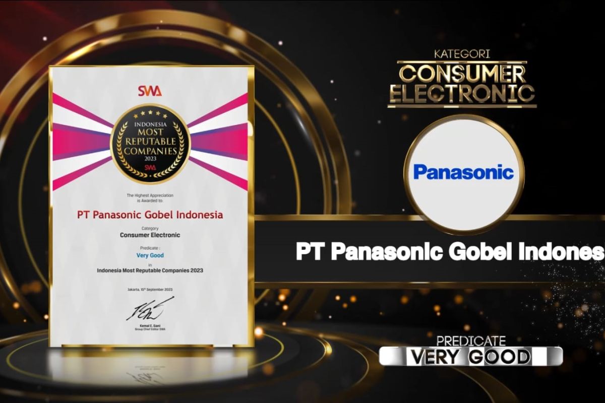 Panasonic sabet penghargaan "Most Reputable Companies 2023"