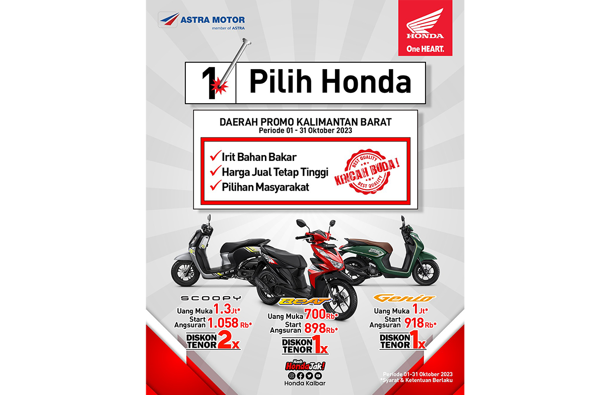 Program 'Pilih Honda' hanya di bulan Oktober