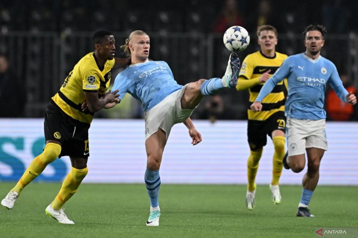 Manchester City lolos ke babak 16 besar setelah hajar Young Boys 3-0