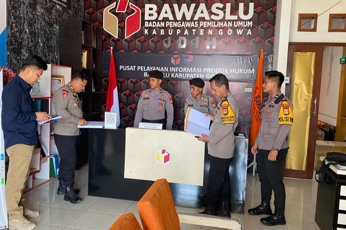 Polres Gowa cek persiapan logistik Pemilu 2024