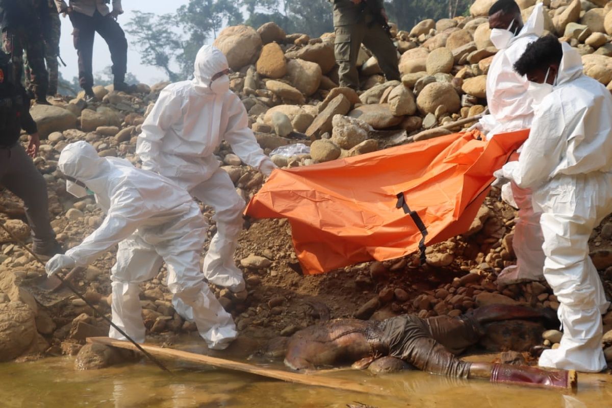 TNI-Polri evakuasi enam jenazah pendulang emas