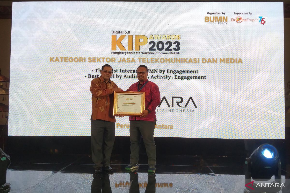 Kantor Berita ANTARA raih penghargaan Keterbukaan Informasi Publik 2023