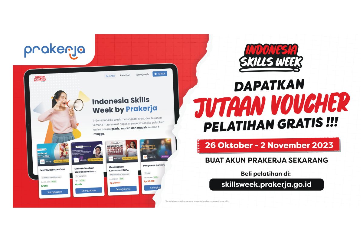 Indonesia Skills Week Prakerja tawarkan ratusan pelatihan gratis