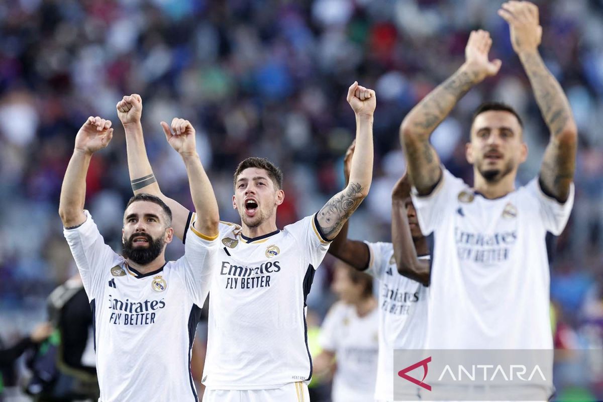 Klasemen Liga Spanyol: Real Madrid unggul empat poin di puncak