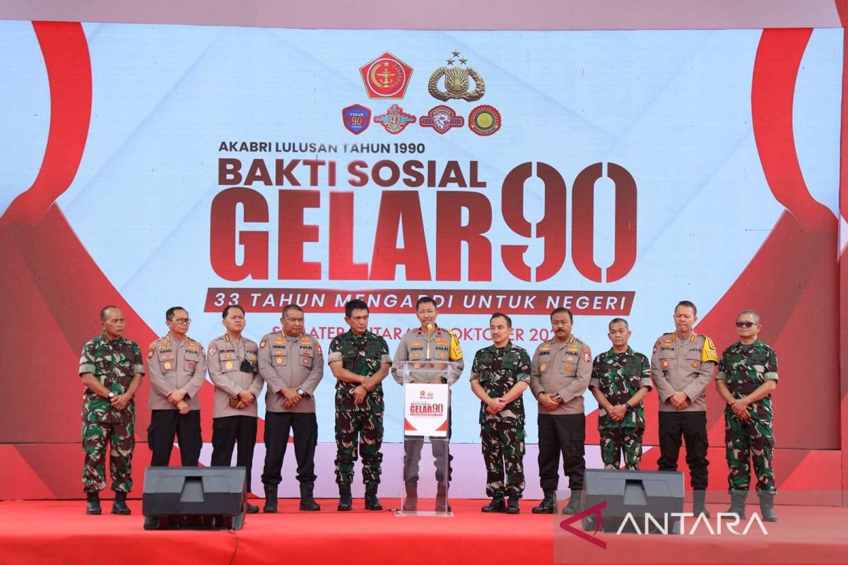 Polda Sumut dan Kodam I/BB gelar bakti sosial alumni AKABRI 1990