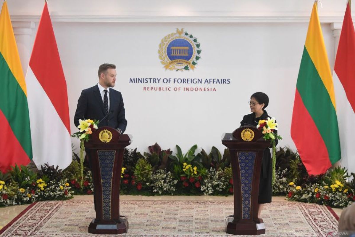 Indonesian, Lithuanian foreign ministers discuss Gaza situation