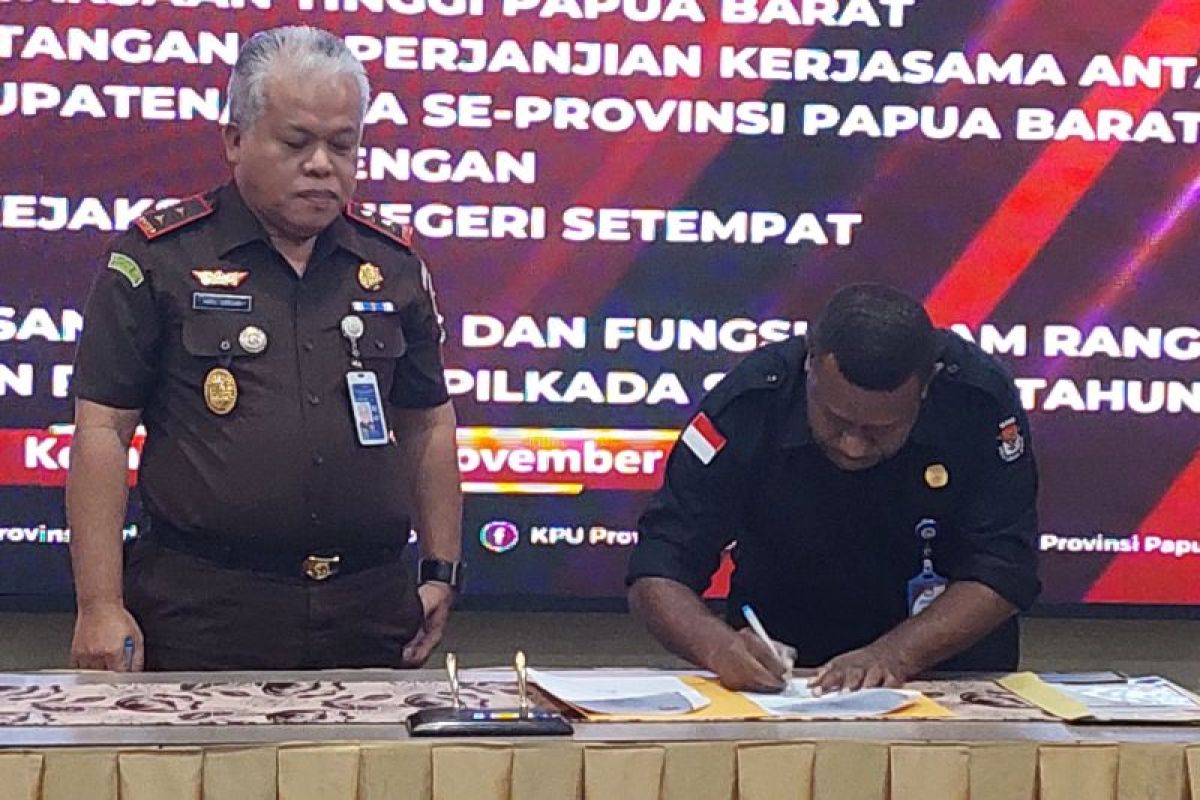 KPU Papua Barat Daya-Kejaksaan Teken MoU Sukseskan Pemilu 2024 - ANTARA ...