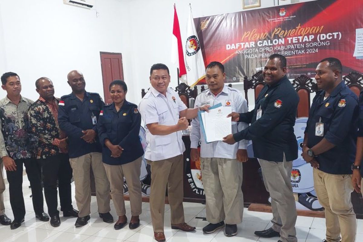 KPU Sorong tetapkan 320 DCT Pileg 2024