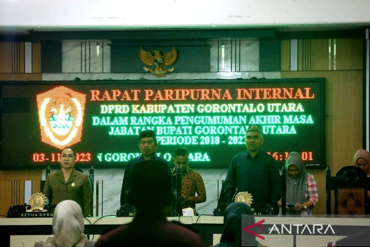 DPRD Gorontalo Utara umumkan berakhirnya masa jabatan bupati