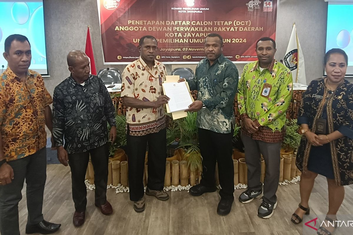 KPU Kota Jayapura tetapkan 594 DCT parpol Pemilu 2024