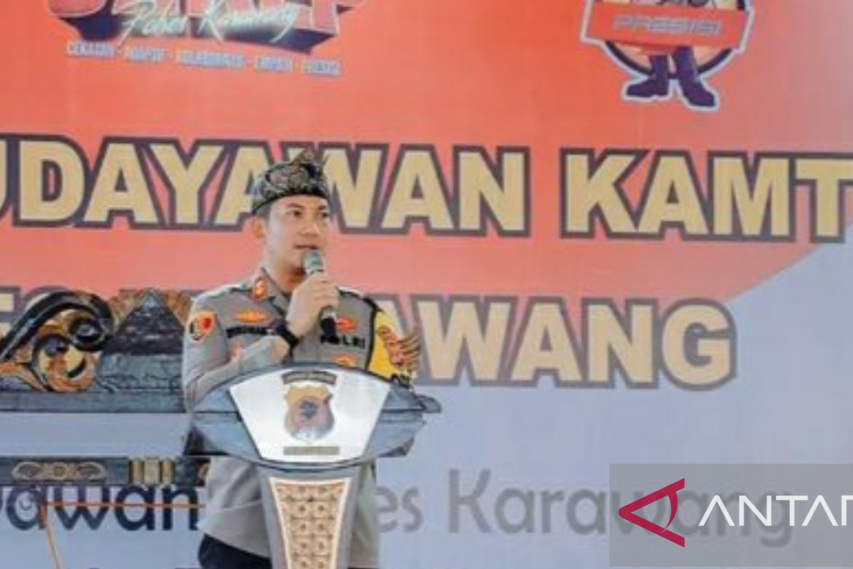 Polres Karawang kolaborasi dengan ratusan budayawan jaga kamtibmas saat pemilu