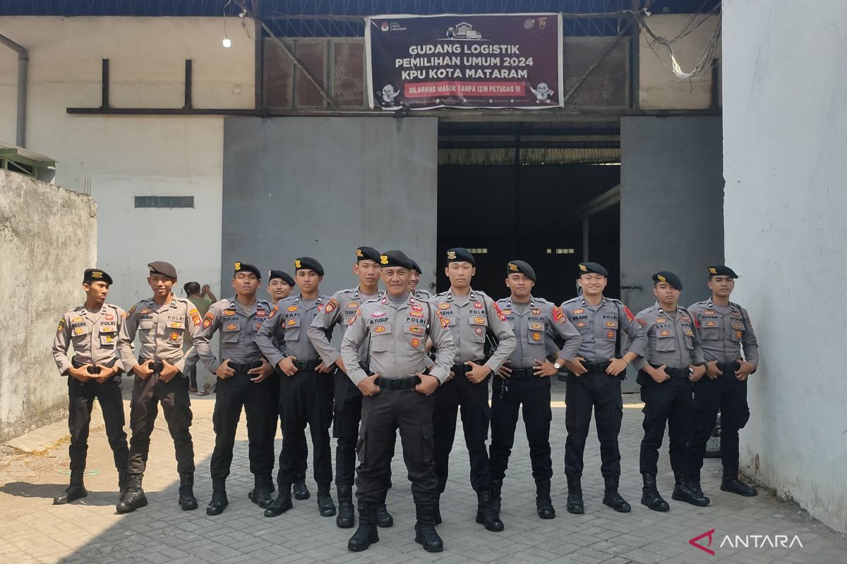 Polresta Mataram menerjunkan personel amankan gudang logistik pemilu