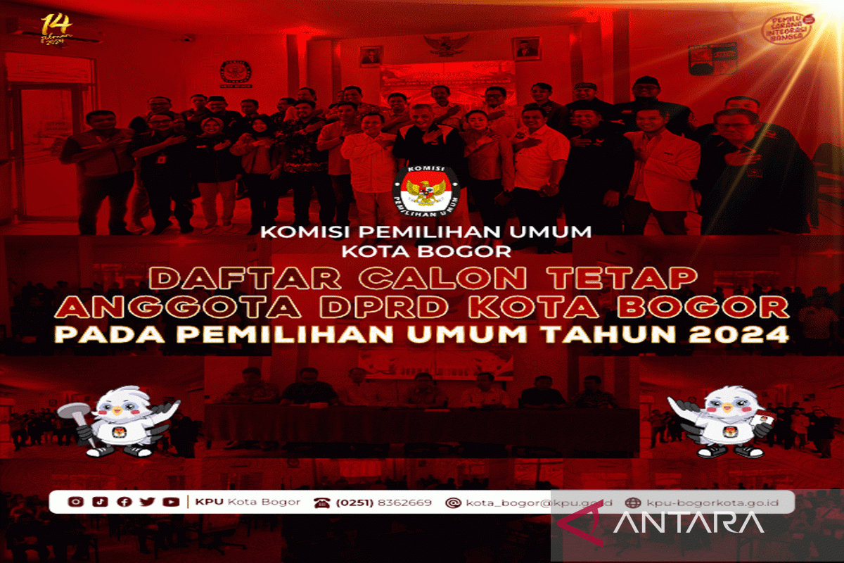 KPU Kota Bogor umumkan DCT caleg Pemilu 2024, berikut linknya