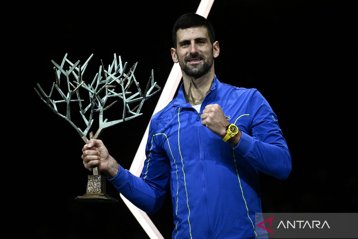 Petenis Novak Djokovic menangi gelar Paris Masters