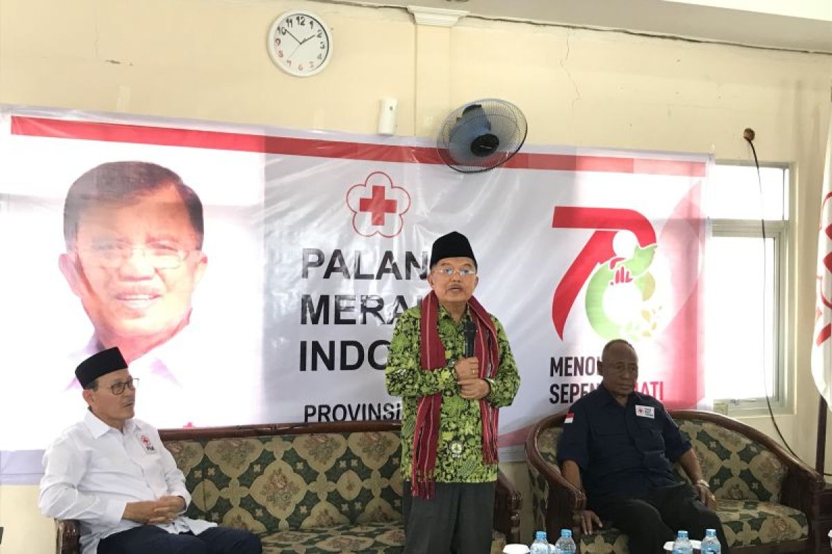 Jusuf Kalla minta PMI Ambon tetapkan biaya pengambilan darah Rp490.000 per kantong