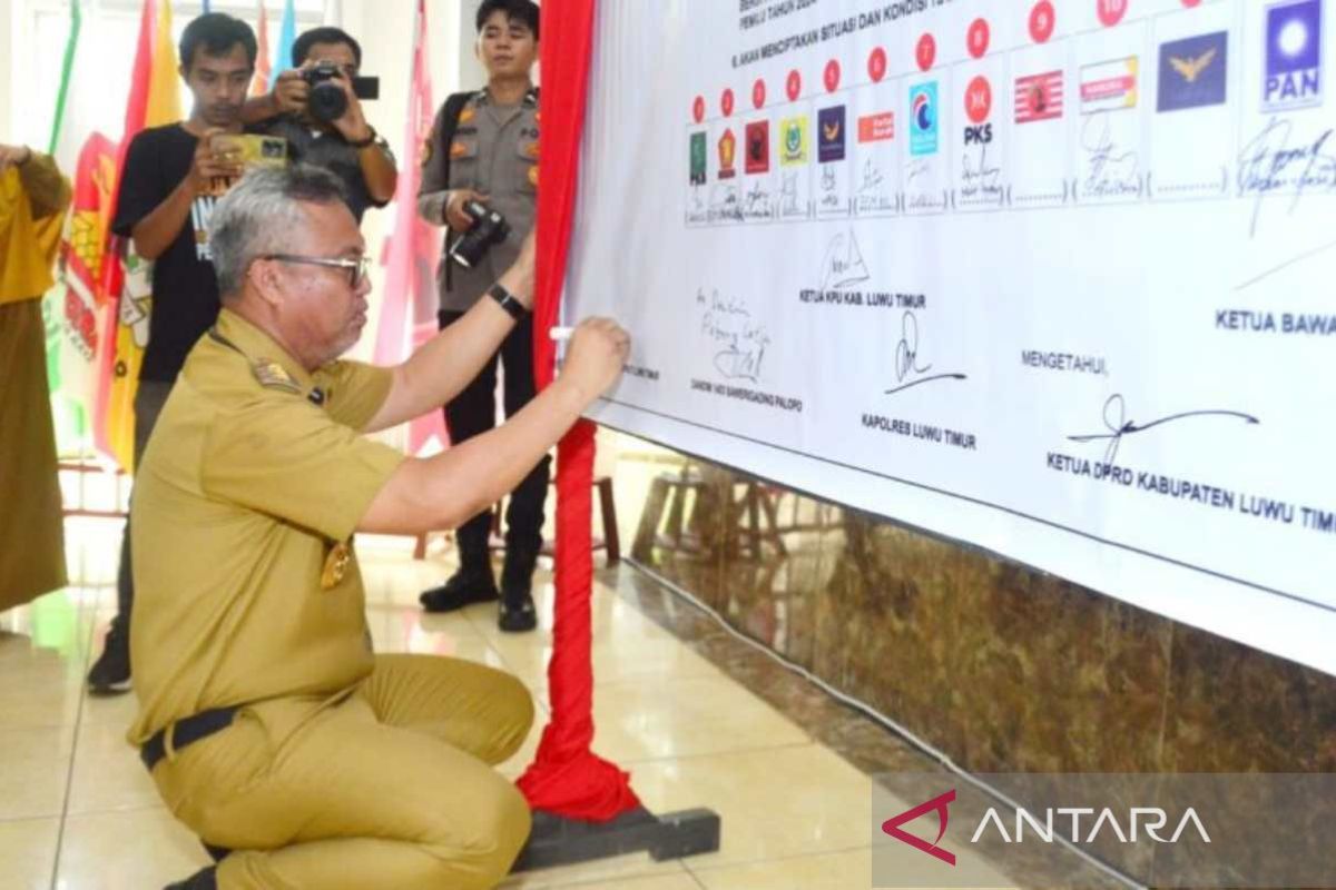 Forkopimda Luwu Timur menggelar rakor dan deklarasi Pemilu Damai 2024